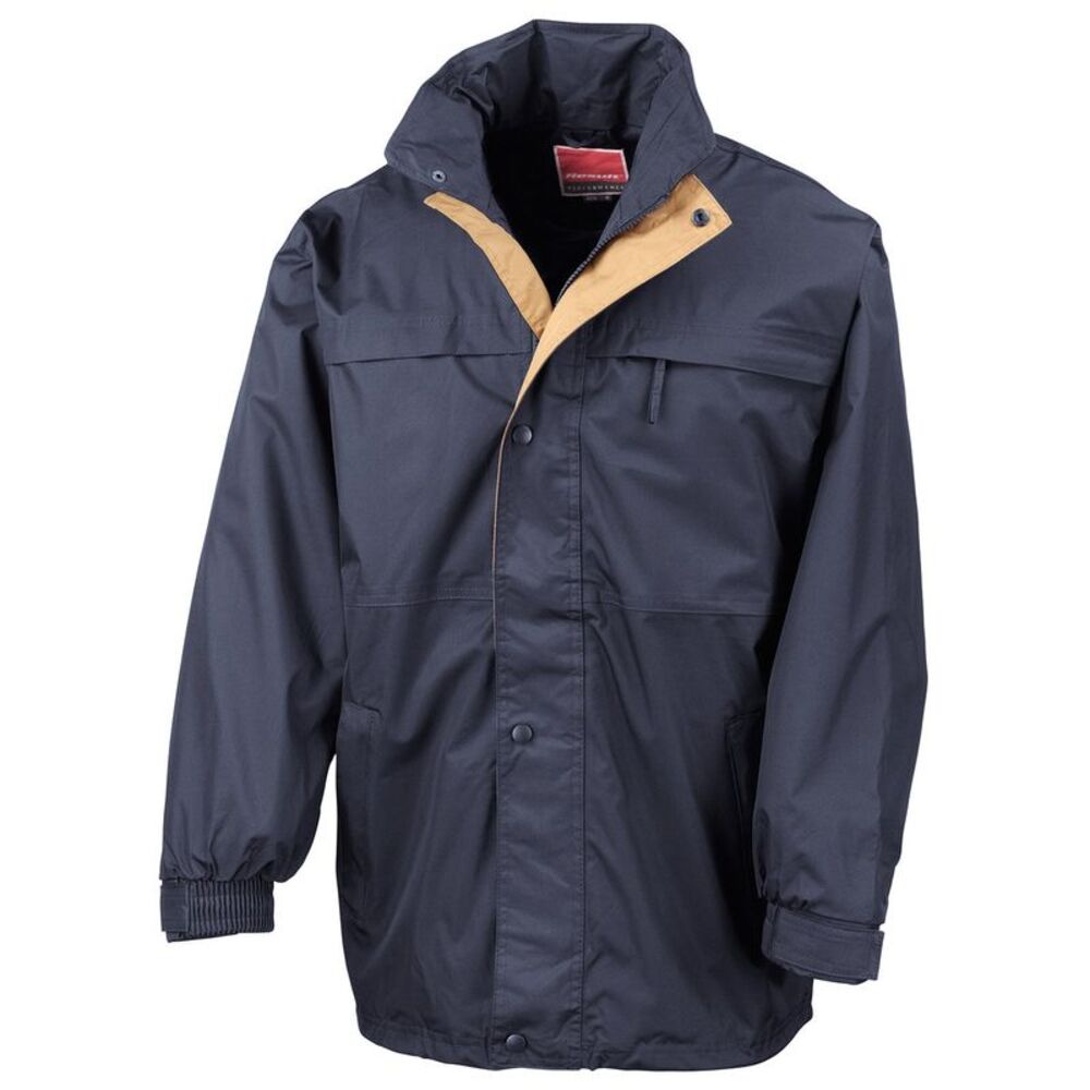 Result Mens Midweight Multi-Functional Waterproof Jacket / Navy/Sand